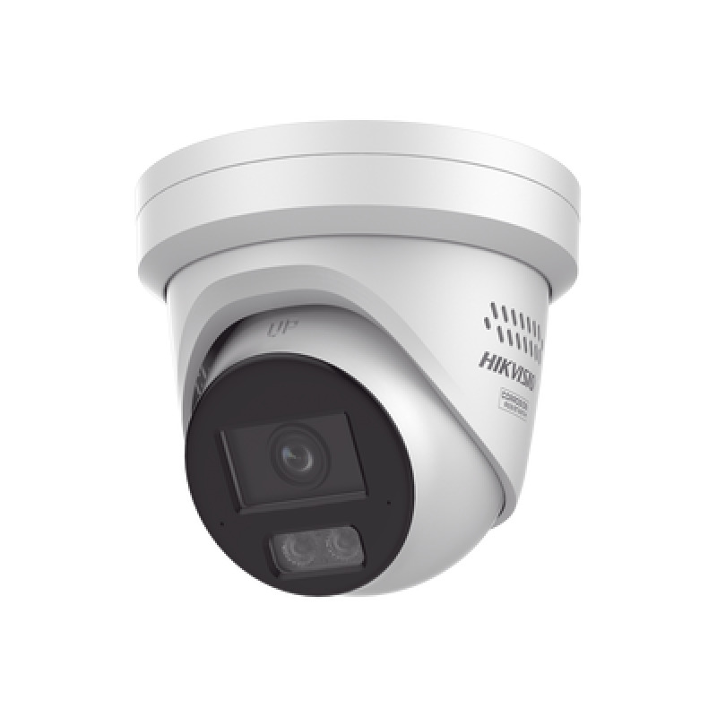 Dual Light  ColorVu 30  HikAI Turret IP 4 Megapixel / Lente 28 mm / 30 mts IR  Luz Blanca / 2 Microfonos Integrados / Exterior IP67 / Estrobo Luz Blanca / WDR 130 dB / ACUSENSE 30 / Metal / NEMA 4X / ACUSEARCH