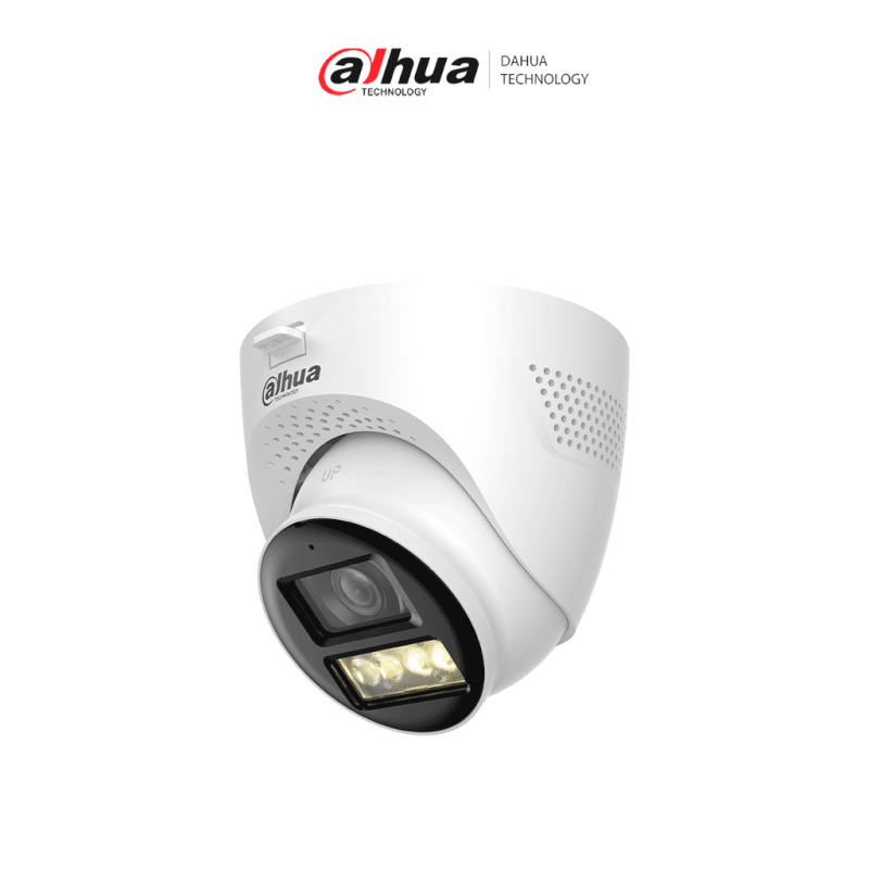 DAHUA DH-HAC-HDW1200TQ-IL-T- Cámara Domo de 2 Megapíxeles 1080P/ Iluminador Dual Inteligente/ Audio de 2 Vias/ Apertura de Hasta 111°/ Iluminación de Hasta 40m/ Fabricada en Metal + Plastico