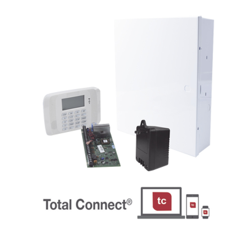 Sistema de alarma VISTA48/6162RF con Gabinete Transformador y teclado Alfanumérico con receptor RF