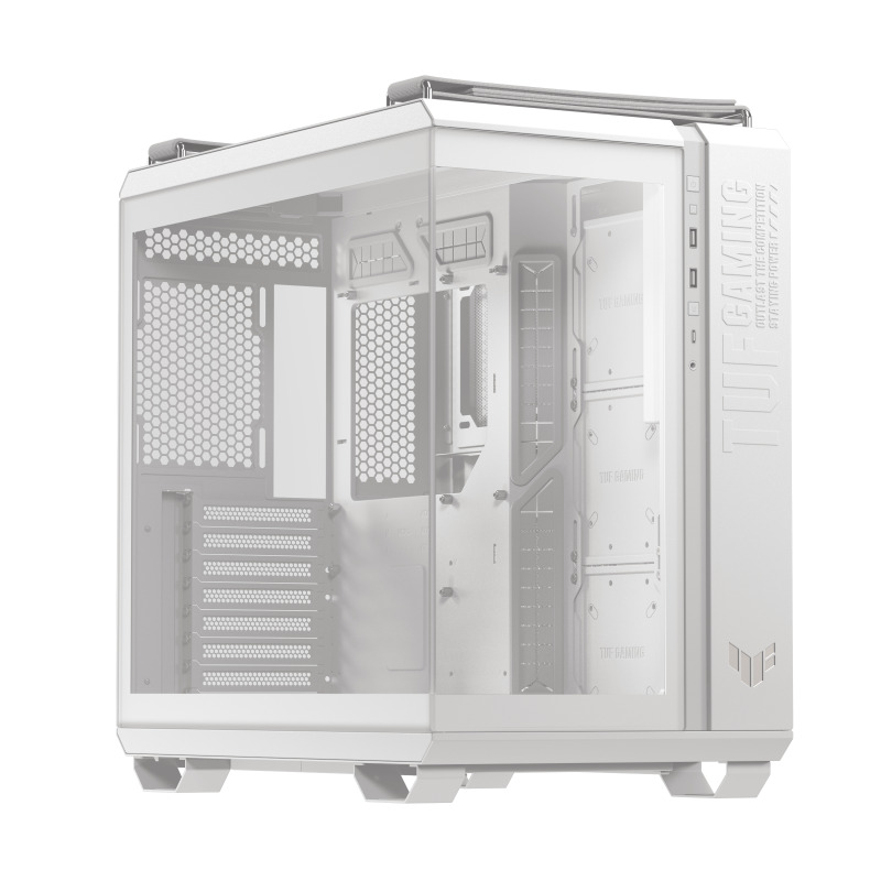 GABINETE ASUS (TUF GAMING GT502 HORIZON WHITE) BLANCO, MEDIA TORRE,VIDRIO TEMPLADO,S/FUENTE