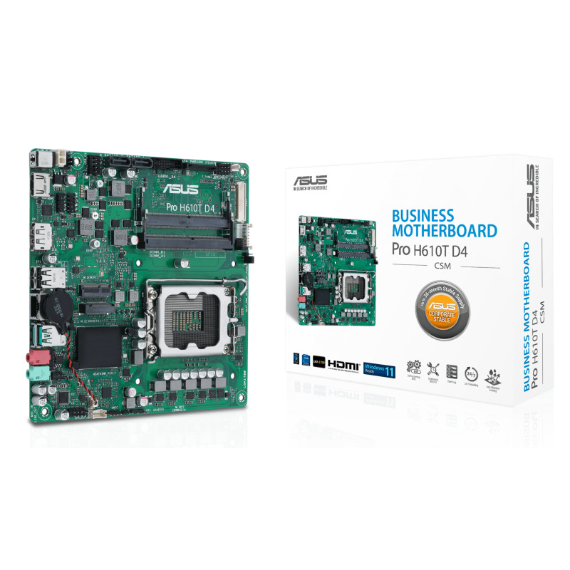 ASUS Pro H610T D4-CSM Intel H610 LGA 1700 Mini ITX