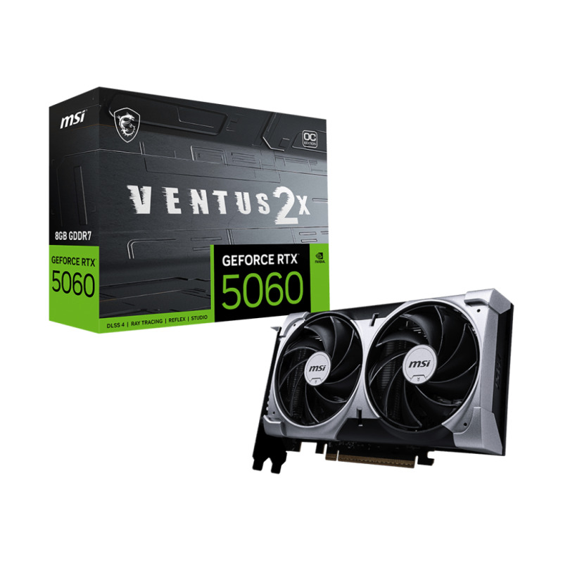 Tarjeta de video MSI 8GB GeForce RTX 5060 VENTUS  2xfan GDDR7 1xHDMI