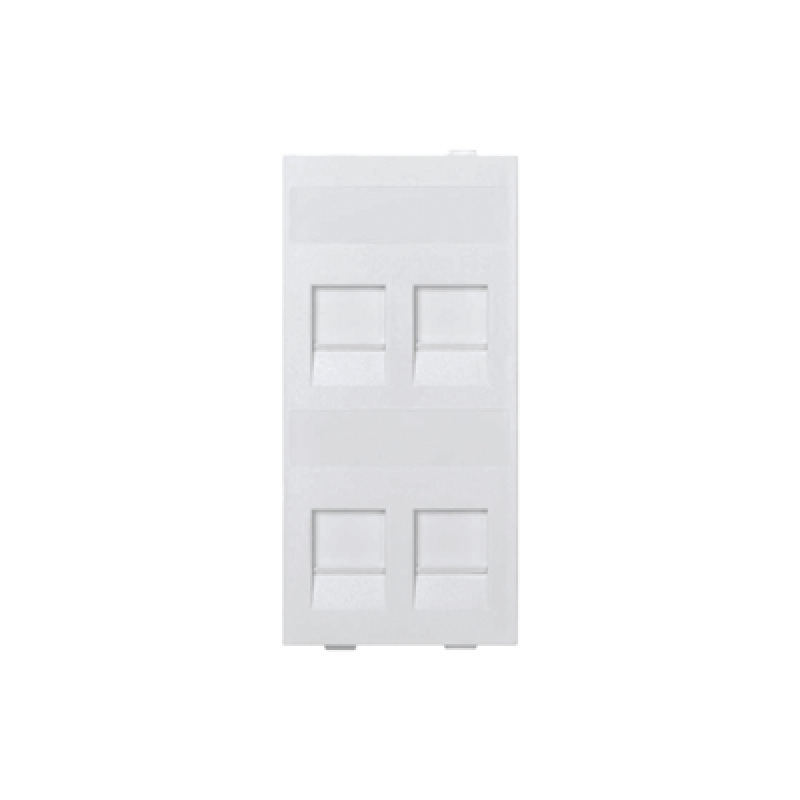 Módulo Color Blanco Con 4 Espacios para Jacks Keystone para Instalarse en la caja de Pavimento / S76C/9