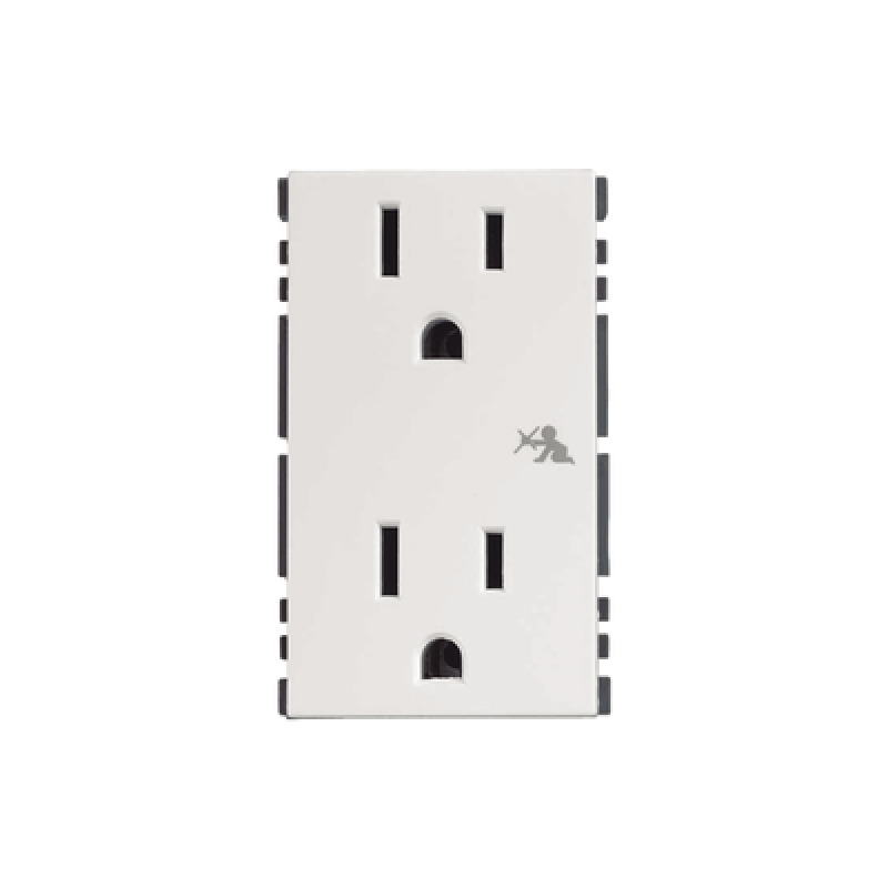 Módulo Color Blanco Duplex de Contactos Eléctricos / Necesita el SMADAPFP Para Fijar a caja para Pavimento / 2542430