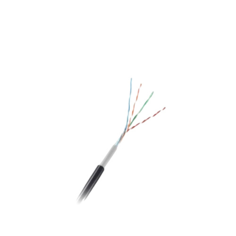 CABLE UTP CAT5E CCA ENSON 12252B305 PARA EXTERIOR SERIE ECO CALIBRE 24 AWG DOBLE FORRO PVC NEGRO RETARDANTE DE FLAMA Y RESISTENTE A RAYOS UV 305 METROS