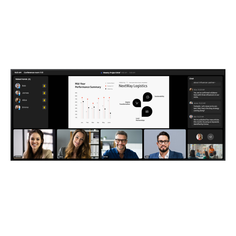 MONITOR SEÑALIZACION DIGITAL SAMSUNG 105 PULGADAS, 5,120 X 2,160 (21:9)5K QPDX-5K, 500NITS, BOCINAS, HDMI, USB-C, D.PORT, WIFI, BT, H/V, 24/7