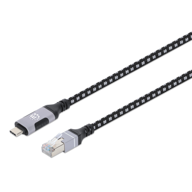 CABLES/MANHATTAN/394826/CABLE USB-C V3.2 A RJ45 2M 5 GBPS CAT6 1 GBPS