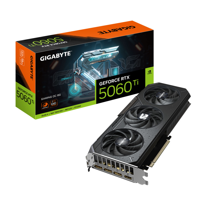 TARJETA DE VIDEO GIGABYTE GV-N506TGAMING OC-8GD / RTX 5060 TI / GDDR7 8GB / PCIE 5.0 / DP 2.1 / HDMI 2.1