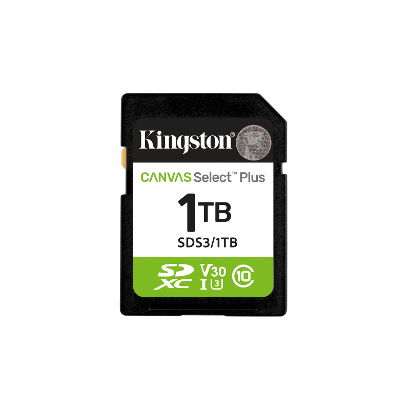 MEMORIA SD SDXC KINGSTON 1TB (SDS3/1TB) CANVAS SELECT PLUS, UHS-I CLASE 10