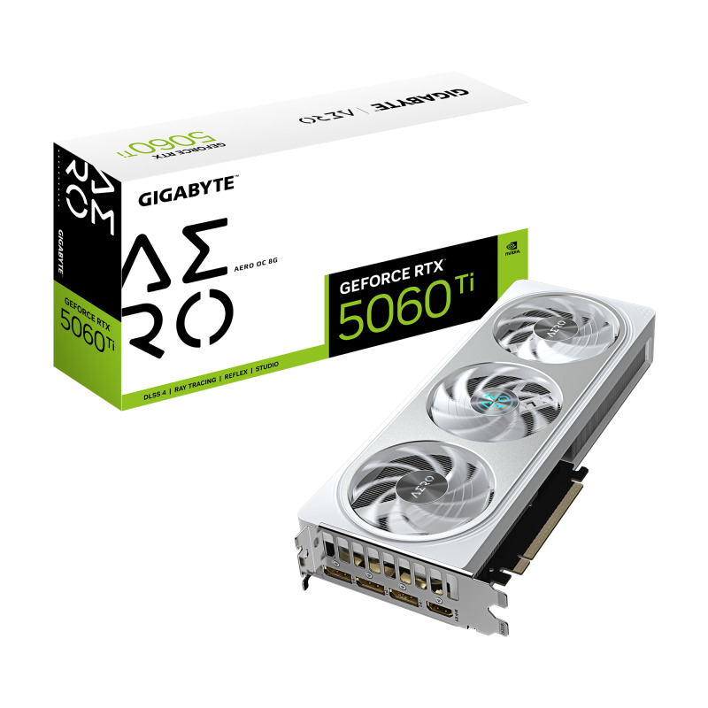 TARJETA DE VIDEO GIGABYTE (GV-N506TAERO OC-8GD) RTX 5060TI,8GB GDDR7,PCIE 5.0,HDMI,3*DP,3FAN