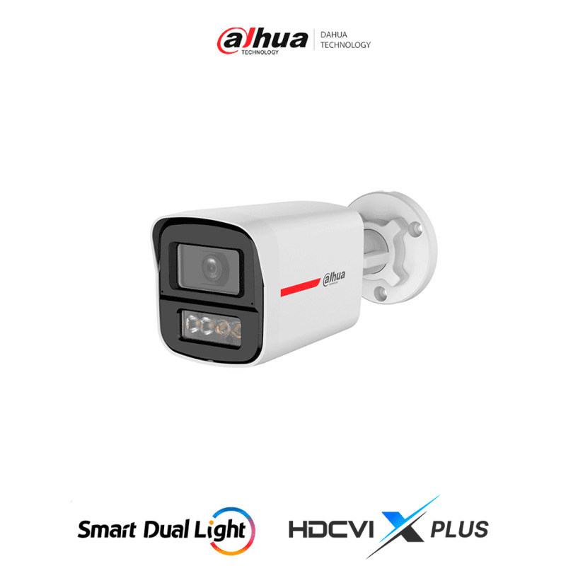 DAHUA DH-HAC-HFW1249XN-A-PRO - Cámara Bullet HDCVI 2MP 1080P WizColor/ Video 24 Horas a Color/ Corrección de Distorsión de Imagen mediante IA/ Iluminador Inteligente/ Hasta 50m de Dist de Ilumin/ Doble Mic Incorp/ Campo de Visión de Hasta 101°