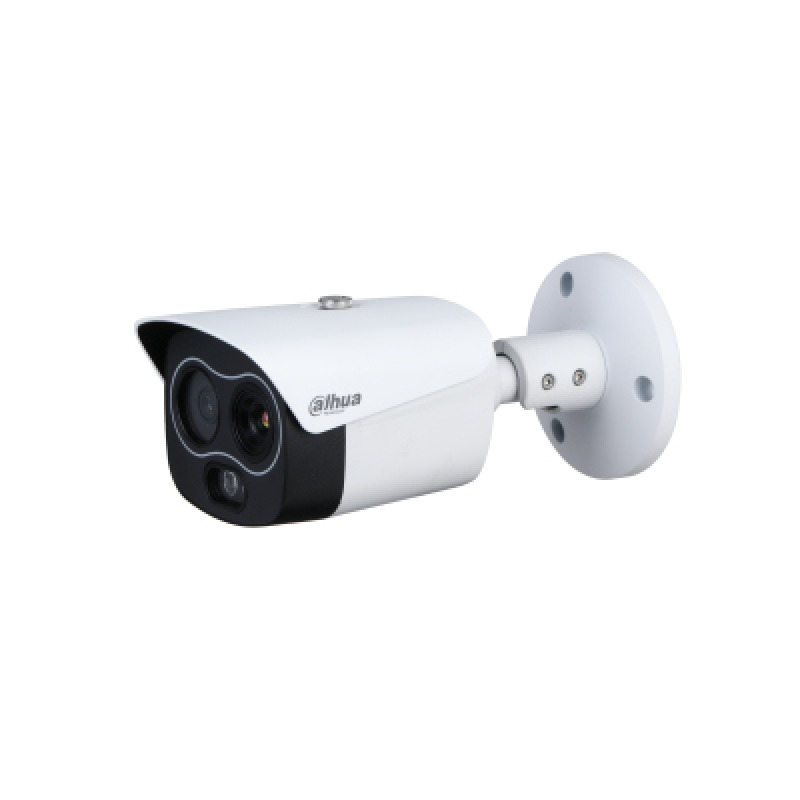 DAHUA DHI-TPC-BF1241-B7F8-DW-S8 Mini cámara tipo bala IP térmica de 4MP/ con IA: detección de calor, clasificación de personas/vehículos/ detección de humo/ Fusión de imagen dual, PoE, IP67,/ rango de medición de –20°C a +550°C /#LoNuevo