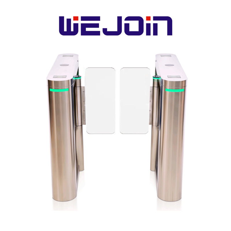 WEJOIN WJTBH02S - Barrera Peatonal Tipo Swing Barrier Velocidad de apertura 0.3 Segundos Bidireccional 5 Millones de Ciclos Compatible con Controles de Acceso