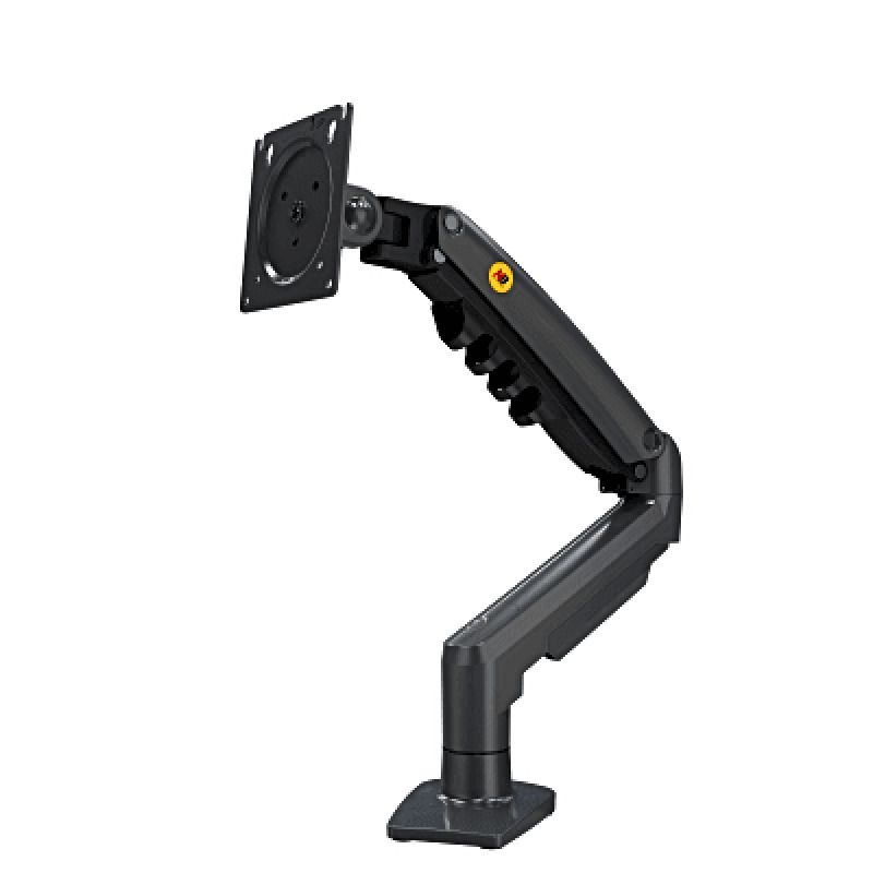 Brazo Ajustable para Monitor Ergonómico / Compatible con Monitores de 17  30 / Capacidad de Peso hasta 9 kg / Rotación 360 / Inclinación 85 a  30 / Giro 180 / Ajuste de Resorte de Gas / Color Gris