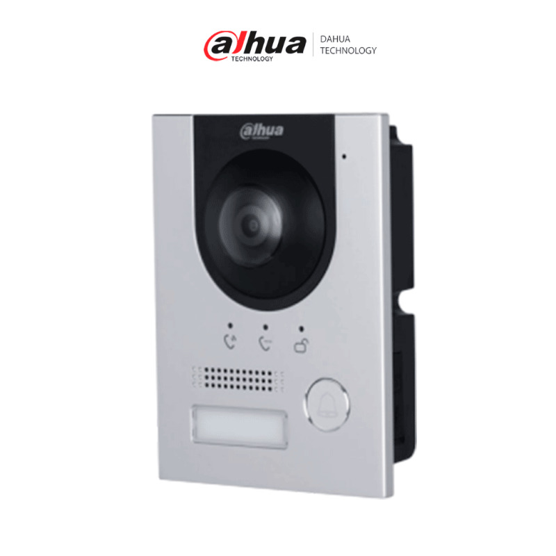 Dahua DHI-VTO2201F-P-S2  Frente de calle IP 2MP/ IK 07/ IP 65/ Control de Cerradura/ Aluminio/ Compatible con App DMSS/ Apertura remota/ Alimentación a 12V / #VDP
