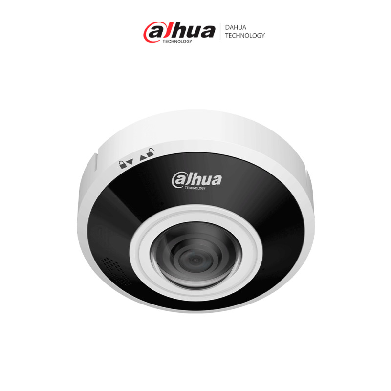 DAHUA DH-IPC-EBW5641P-AS-Cámara IP Fisheye/ 6MP/WizMind/ WDR/Heatmap/conteo de personas/protección perimetral/ LED IR integrado 15m/ deep learning/ E&S Alarma y Audio/ Ranura para tarjeta Micro SD de hasta 1 TB/ Audio bidireccional/ PoE/IK10 #LoNuevo