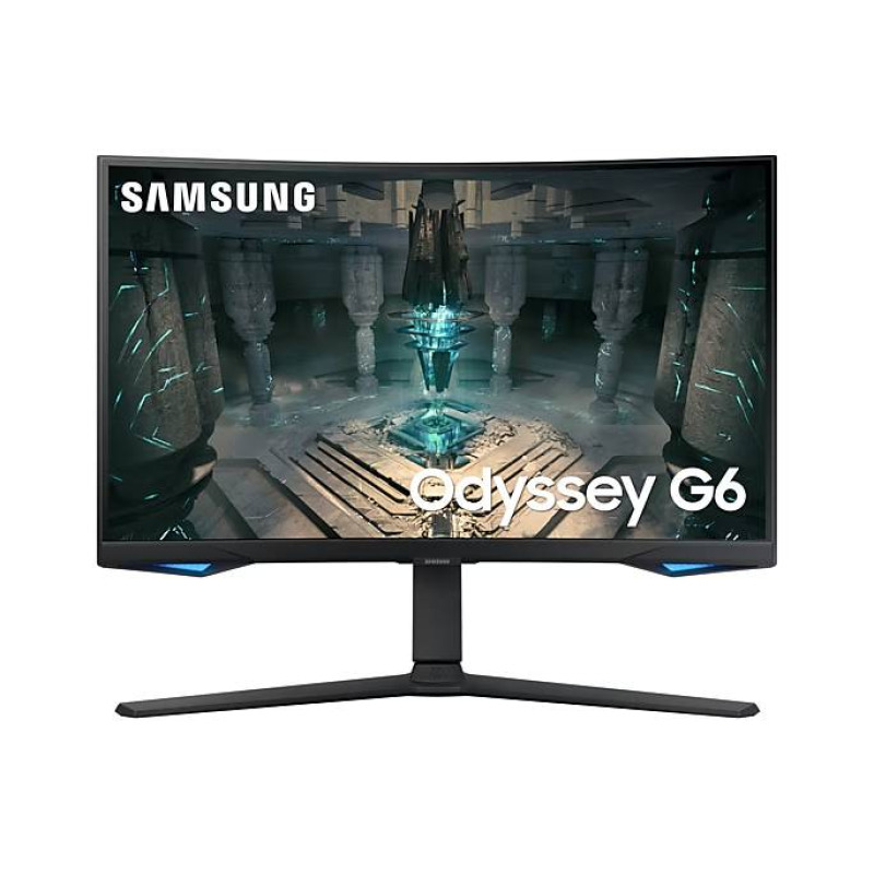 Monitor Led Curvo Samsung Odyssey 27 Pulgadas, G6, 2560x1440, 240Hz, FreeSync Premium Pro, Rj45, Bluetooth, WIFI