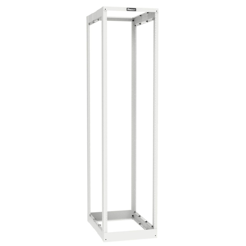 Rack de Cuatro Postes Estándar de 19 Rieles Roscados 1224 Profundidad Ajustable de 23 a 42 in 45 Unidades de Rack Color Blanco