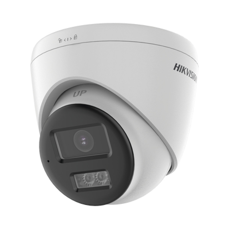 Audio Bidireccional  Dual Light  ColorVu Turret TURBOHD 4K 8 Megapixel / Lente 28 mm / 40 mts IR EXIR  40 mts Luz Blanca / Micrófono y Bocina Integrado / Exterior IP67 / dWDR
