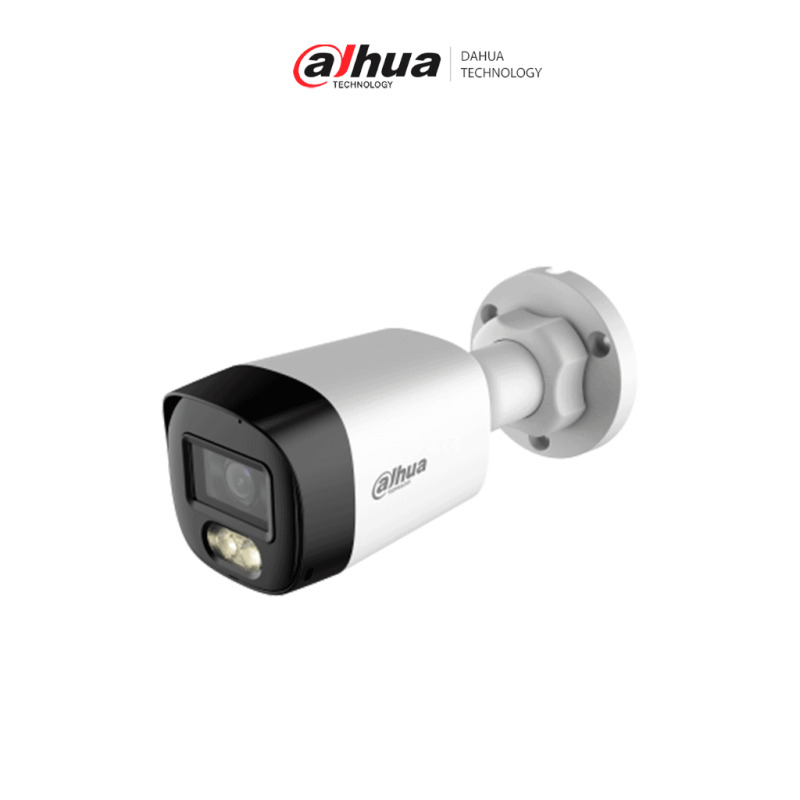 DAHUA DH-HAC-HFW1500RLN-IL-A-S3-DIP - Camara Bullet de 5 Megapixeles/ Iluminación Dual Inteligente + FullColor/ Lente de 2.8mm/ 106 Grados de Apertura/ 20 Metros de IR y Luz Visible/ Micrófono Integrado/ IP67/ Soporta: CVI/CVBS/AHD/TVI/