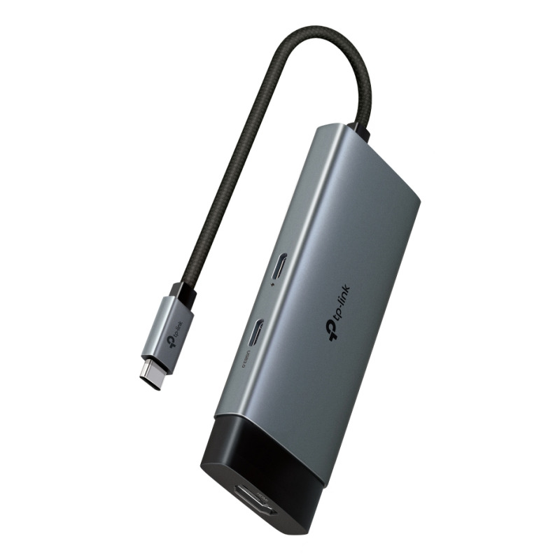 ADAPTADOR HUB | TP LINK | UH5020C | USB-C 5 EN 1 CON PUERTO HDMI 4K@60HZ Y CARGA RÁPIDA DE 100W