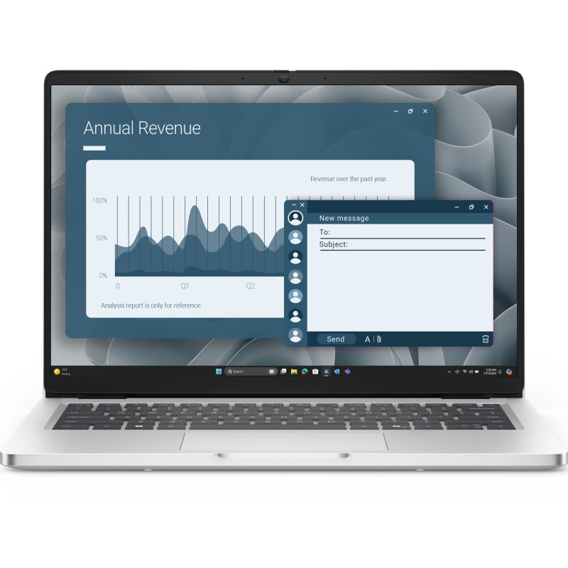 LAPTOP DELL PRO 14 COPILOT+PC | AMD RYZEN AI 5 PRO 340 | 16 GB | 512 GB SSD | 14 FHD | WIN11 PRO | 3 AÑO DE GARANTIA | SILVER | NFF86