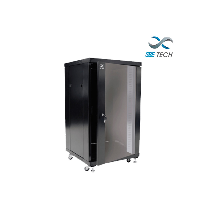 SBETECH  GNL20URP600NL Gabinete de piso de 20UR de alto con puerta de cristal.