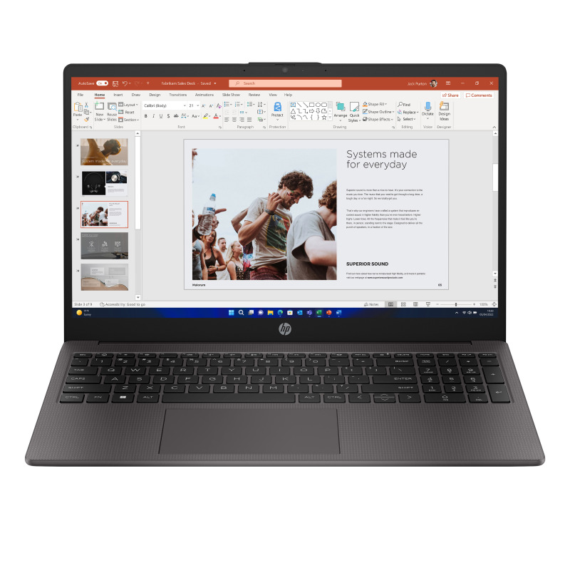 HP 250 15.6 inch G10 Notebook PC Intel® Core™ i3 i3-N305 39.6 cm (15.6") HD 8 GB DDR4-SDRAM Wi-Fi 6 (802.11ax)