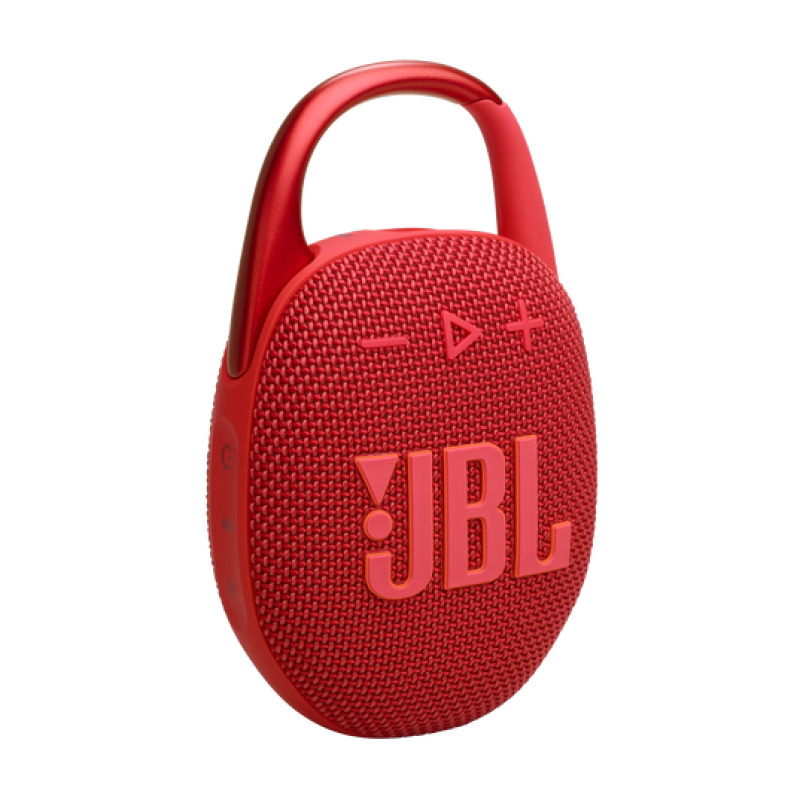 Bocina JBL Clip 5 Bluetooth Roja 8.6cm resistente agua y polvo IP67 carga rapida USB C