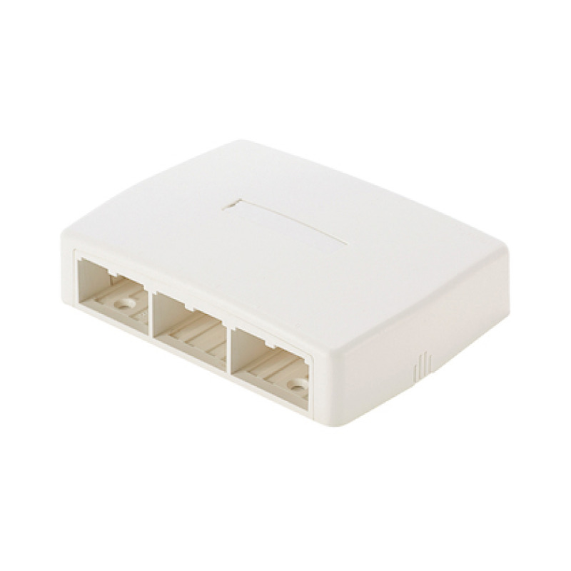 Caja de Montaje en Superficie Para 6 Módulos MiniCom Color Blanco Mate