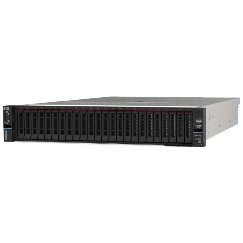 SERVIDOR LENOVO THINKSYSTEM SR650 V3 / INTEL XEON SILVER 4510 12C 150W 2.4GHZ / 32GB TRUDDR5 4800MHZ (1RX4) 10X4 RDIMM / SIN DISCOS, SOPORTA SSD, HD  / FUENTE DE PODER 750W / SIN S.O.