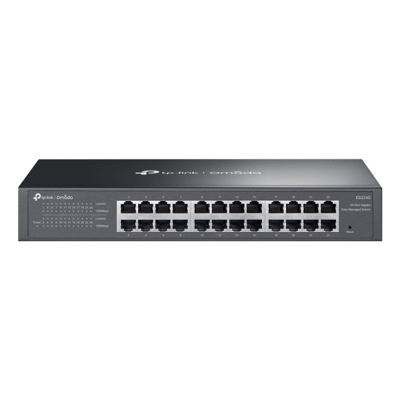 Switch Easy Managed TP-Link Omada ES224G metálico escritorio/ montaje pared 24 puertos gigabit AUTO Negotiation/AUTO MDI/MDIX