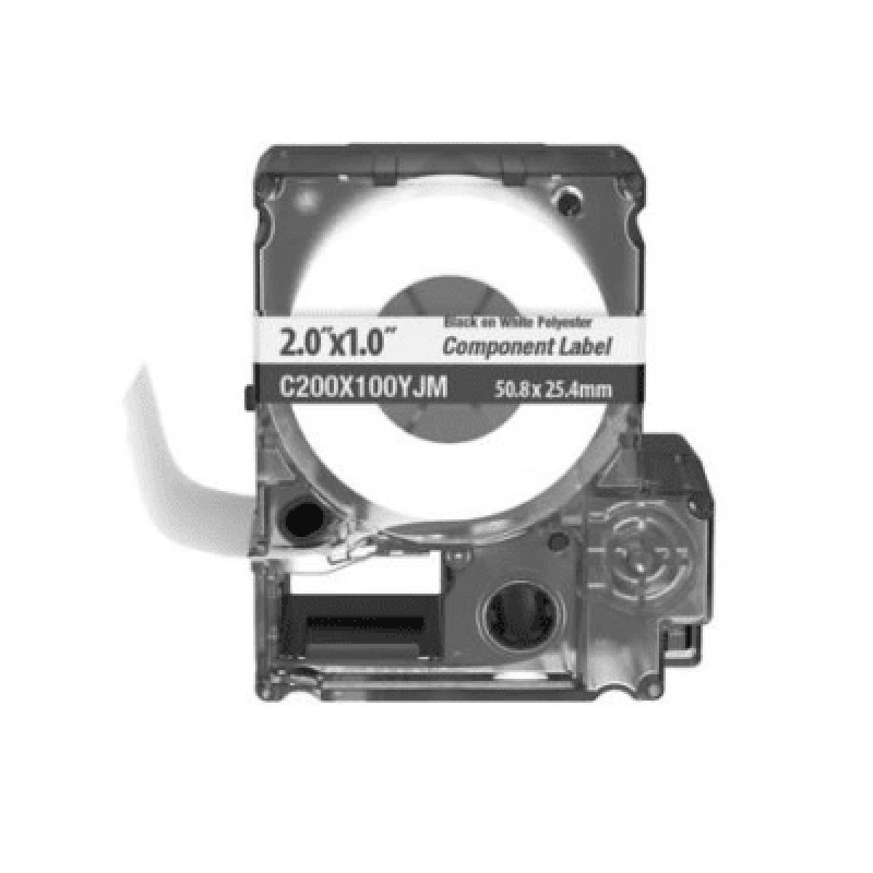 Casete de 140 Etiquetas Adhesivas Para Identificación de Marcadores de Cable Rack o Gabinetes 508 x  254 mm Color Blanco