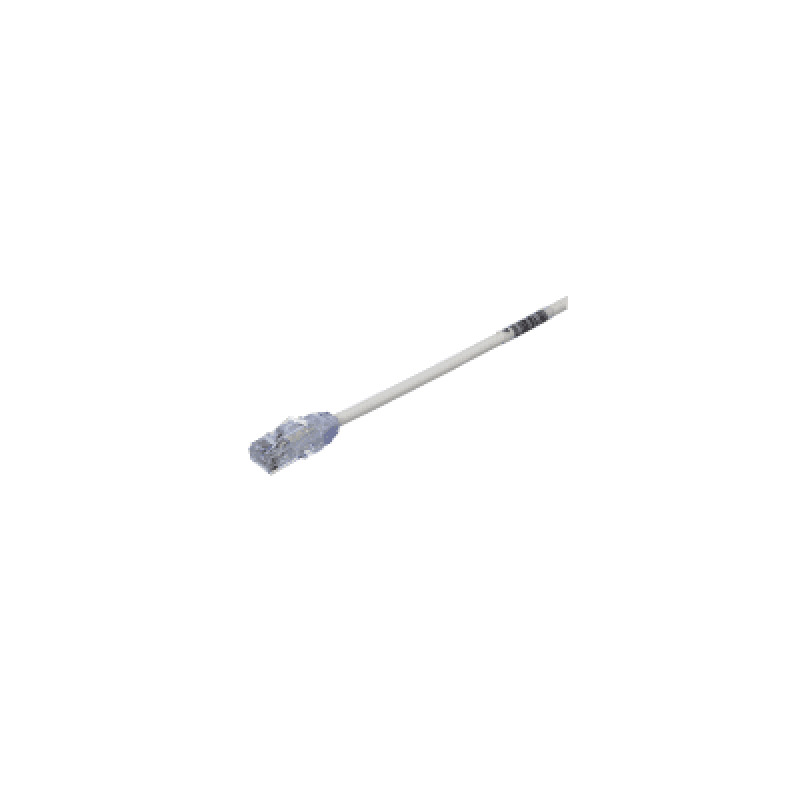 Cable de Parcheo UTP Cat6A CM/LSZH Diámetro Reducido 28AWG Color Blanco Mate 65 ft