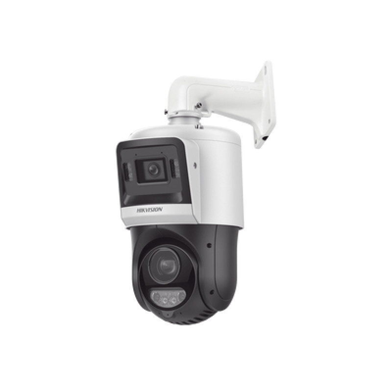 TandemVu Domo PTZ IP 4 Megapixel con Cámara Fija 4 Megapixel / 15X Zoom / 100 mts IR / IP66  / ACUSENSE / PoE / EntradaSalida de Audio y Alarma / Ultra Baja Iluminación / Micro SD