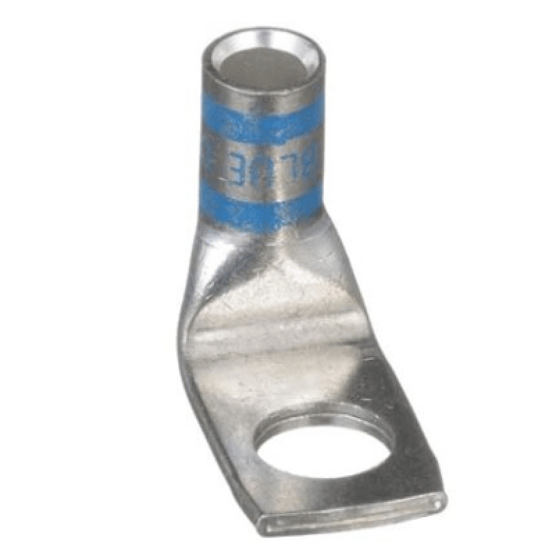 Zapata de compresión LCAX638FL a 90 grados para cal 6 Awg Barreno para tornillo prisionero de 3/8 1 Pz