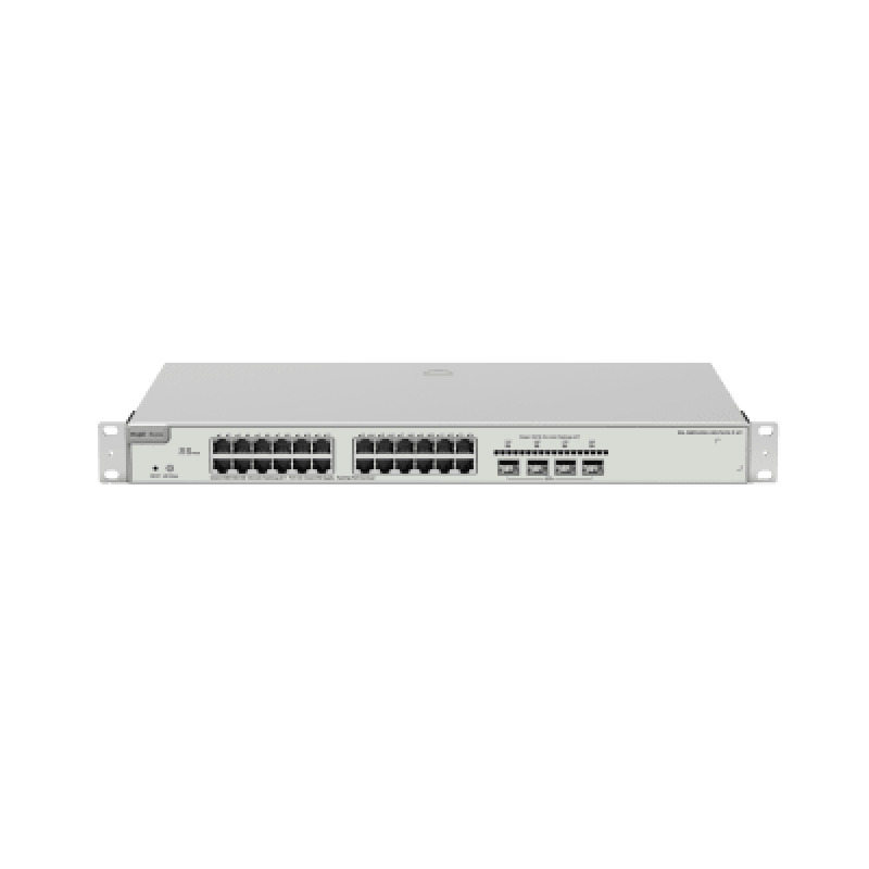 Switch Administrable Capa 3 con 24 puertos Gigabit PoE 8023af/at  4 SFP para fibra 10Gb gestión gratuita desde la nube 370w