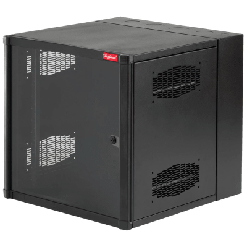 Gabinete AccessPlus de Montaje en Pared de 19in Rieles Numerados y Roscados 1032 Puerta con Ventana de Seguridad 600 mm de Ancho 762 mm de Profundidad 26 UR Color Negro