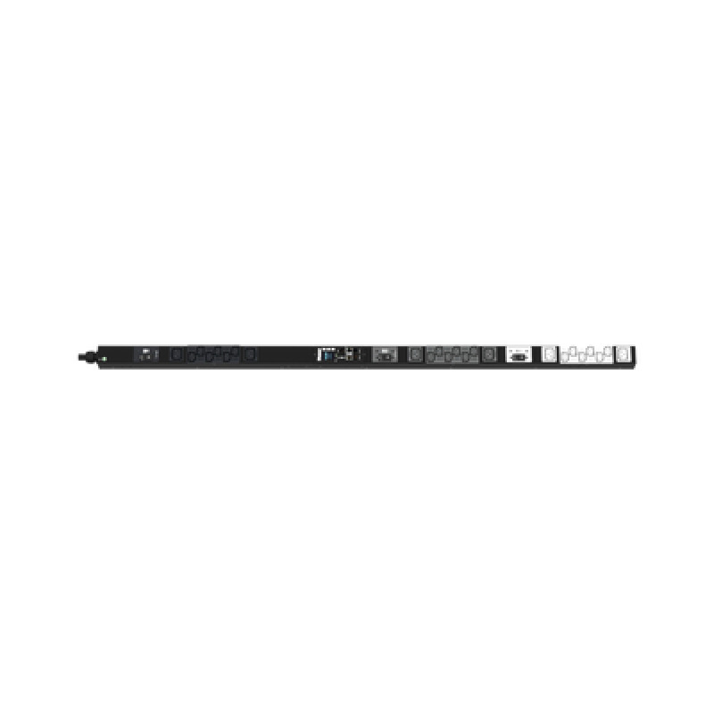 PDU Monitoreable MI para Distribución de Energía Enchufe de Entrada NEMA L2130P Con 18 Salidas C13 y 6 C19 de Instalación Vertical 208 Vca 30 Amp