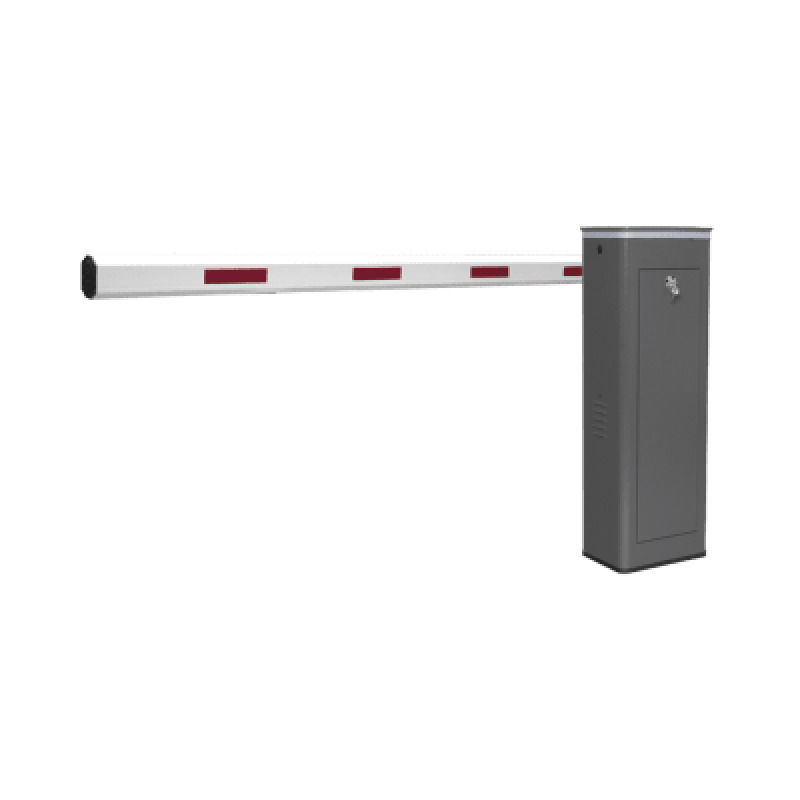 Kit de Barrera Vehicular Izquierda y Brazo de 3 Metros / Finales de Carrera Ajustables por Programación / Movimiento Fluido / Diseño Elegante Color Gris / Con Corona Led Semaforizada