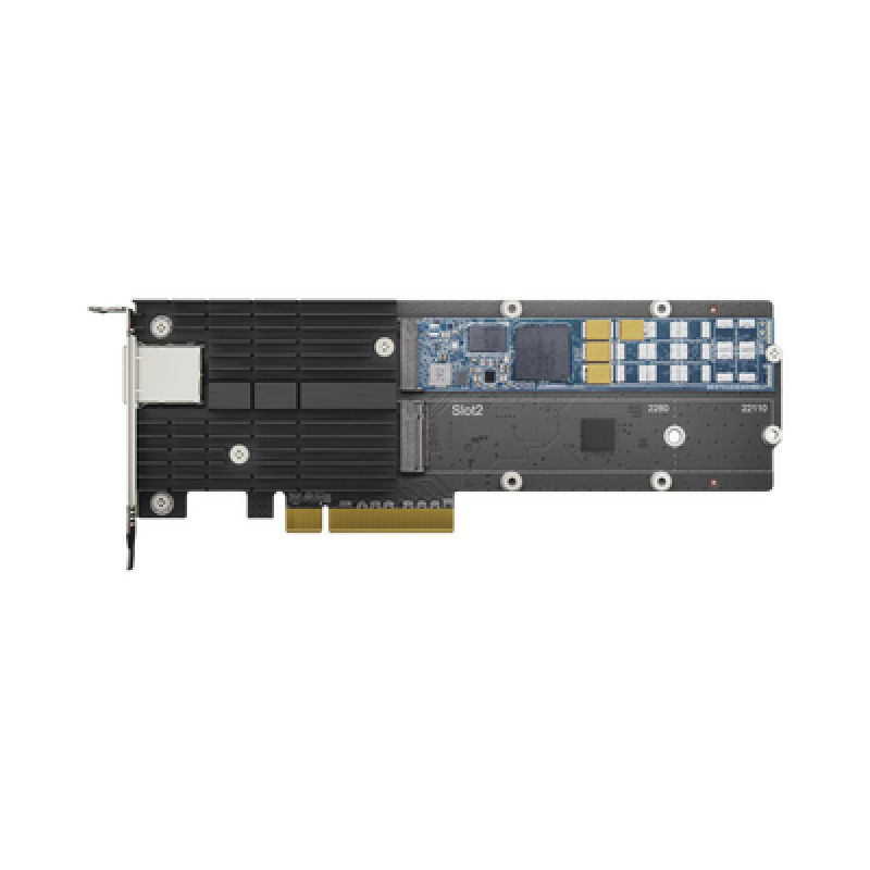 Tarjeta adaptadora combinada SSD M2 y 10 GbE para acelerar el rendimiento