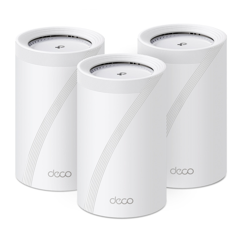 Sistema Deco BE68 (3 piezas) TP-Link Mesh Wi-Fi 7 BE14000 Tri-Banda MLO 4K-QAM 4x4 MU-MIMO 1x RJ45 10Gbps 1x 2.5Gbps 1x 1Gbps x pieza