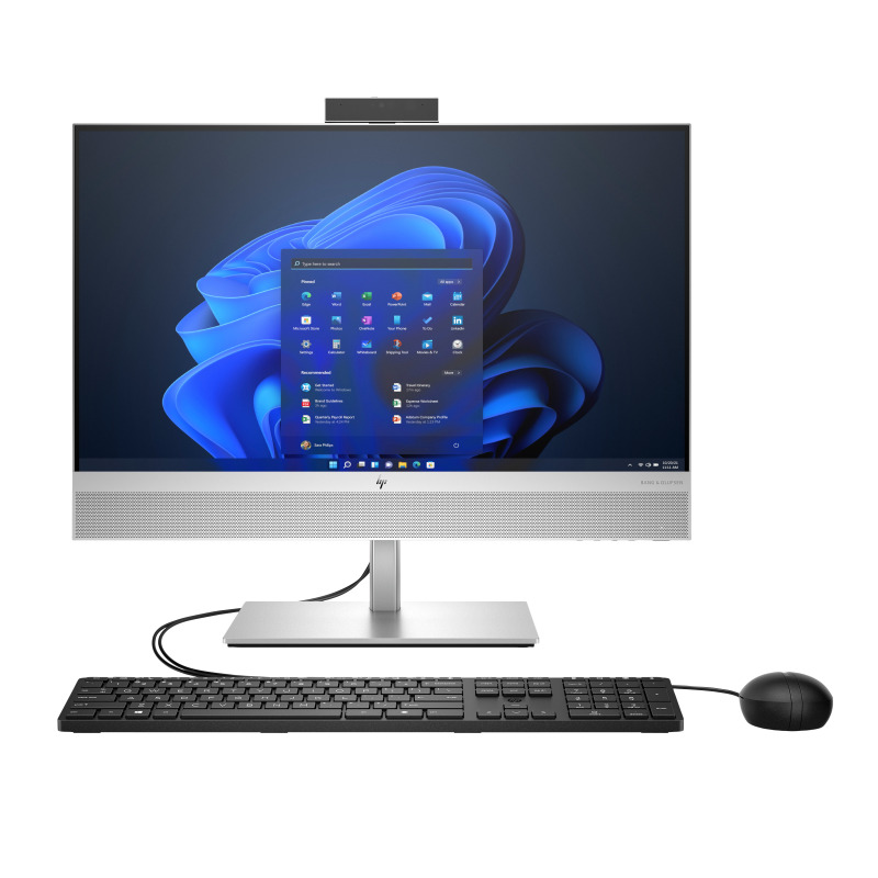 HP EliteOne 840 G9 All-in-One Desktop PC,23.8" FHD LED UWVA 250N Anti-Glare Low Blue Light Slim (1920 x 1080, 1.78 (16:9)),Intel Core i7-14700 (1.50 GHz, up to 5.40 GHz, 20 cores / 28 threads - 14th Generation) with Intel® UHD Graphics 770,512GB M.2 PCIe NVMe 2280 TLC 4X4 SSD,16GB 5600MT/s DDR5 (1X16GB) SODIMM,USB,Wired USB Standard 125,Realtek Wi-Fi 6 8852BE (2x2) and Bluetooth® 5.3 Wireless Technology,No WWAN module,No Discrete Graphics,5MP Camera,Windows® 11 Pro 64-bit Standard,1/1/1
