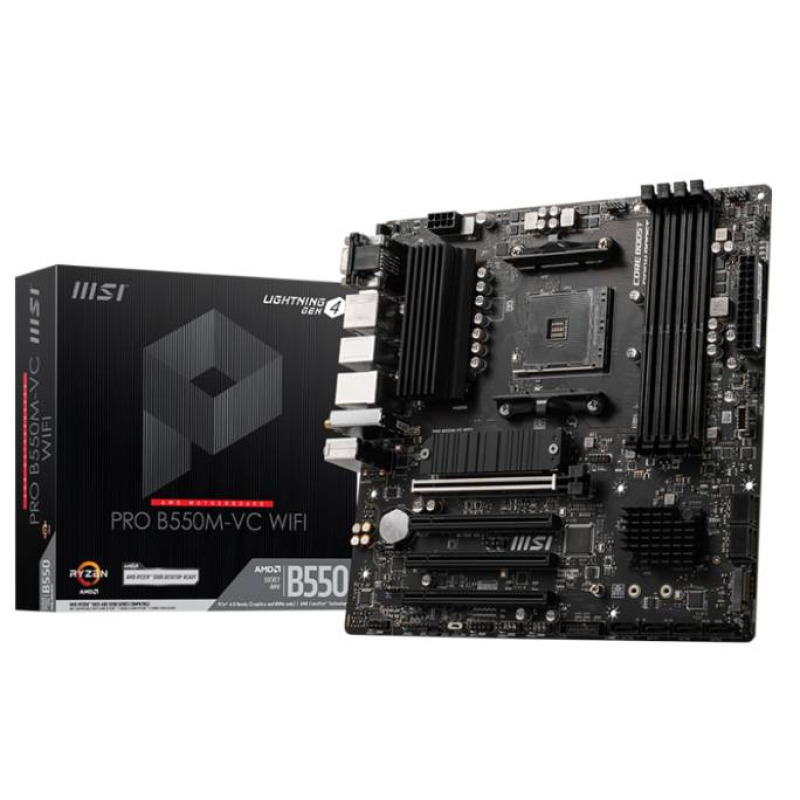 MSI PRO B550M-VC WIFI MBD AMD B550 Enchufe AM4 Micro ATX