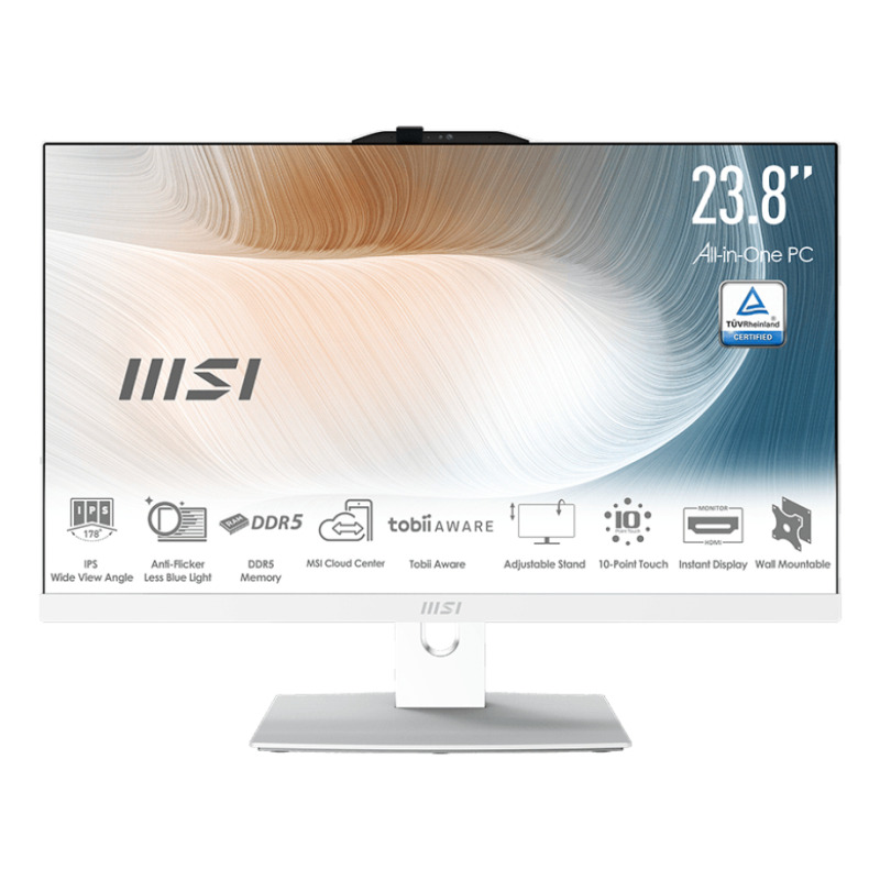ALL IN ONE MSI 23.8/FHD/MTOUCH/CORE 3-100U/8GB/512GBSSD//W11H/ BLANCA