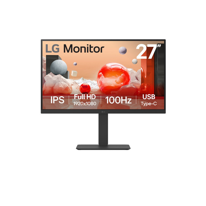 MONITOR PC LG B2B 27BA750-B FHD 27 IPS,USB-C Y RJ45,1920X1080,100HZ,16:9,BRILLO 250NITS,SRGB99%,TR5MS,CONTR 1300:1,KVM,HDMI,DISPLAYPORT,ALTAVOZ 2WX2,INCLINACION-ALTURA-GIRO-PIVOTE,VESA 100X100 MM