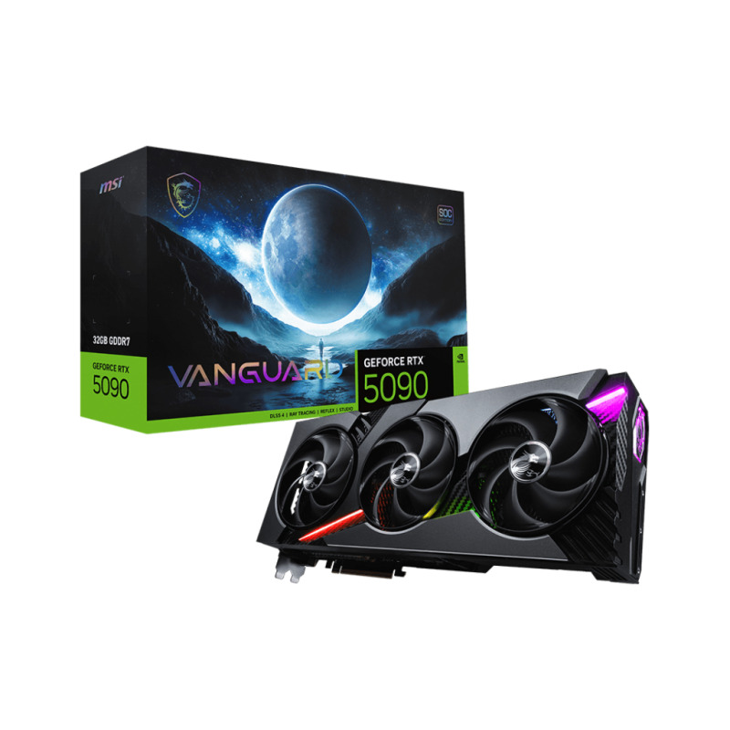 Tarjeta de Video MSI 32G GeForce RTX 5090 VANGUARD SOC Negro GDDR7 3xDP 1xHDMI