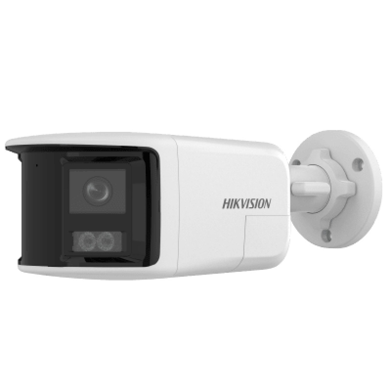 PROTECCIÓN ACTIVA Bala IP 6 Megapixel / 2 Lentes de Lente 28 mm Imagen Panorámica 180 / 30 mts IR / Exterior IP67 / Luz Intermitente y Alerta de Audio / Audio Bidireccional / ACUSENSE / WDR 120 dB / Micro SD