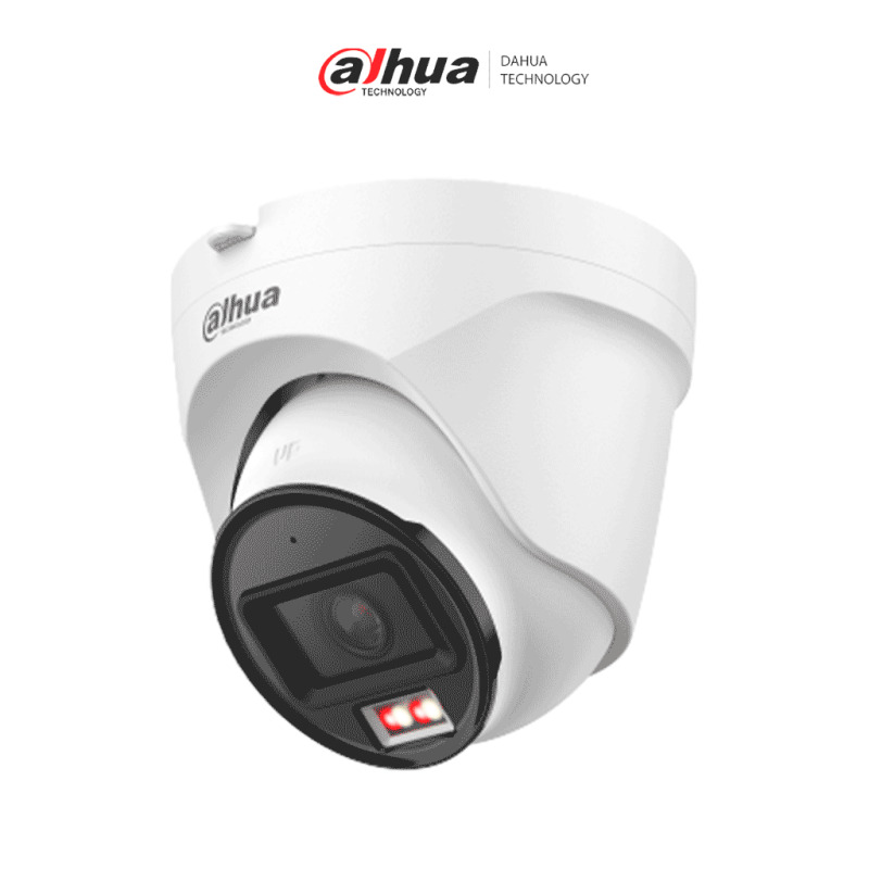 DAHUA DH-IPC-HDBW1239E1-A-IL- Cámara IP Domo Antivandalica de 2 Megapixeles Iluminador Dual/ Lente de 2.8 mm/ 104 Grados de Apertura/ Micrófono incorporado/ Detección de movimiento/ IP67/ PoE/