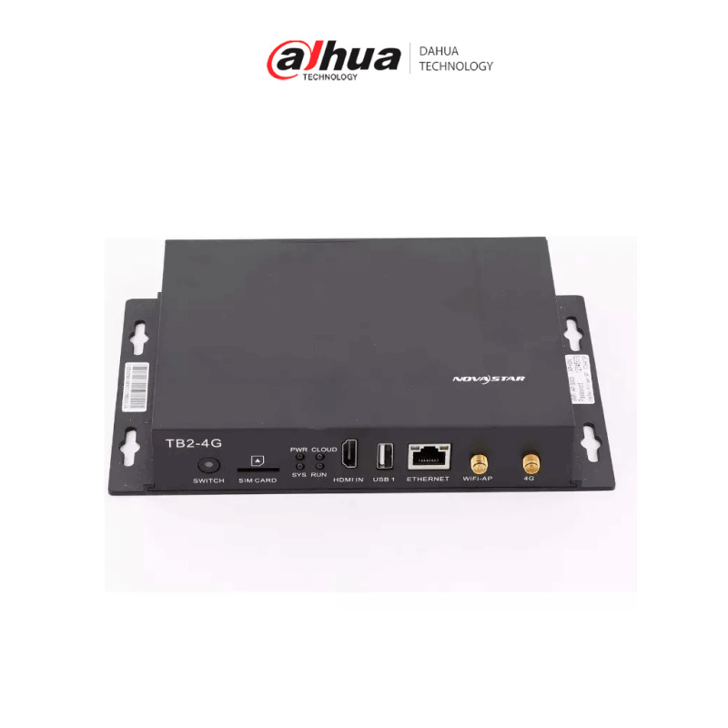 DAHUA TB2 - Controlador para panel LED con puerto de red, soporta capacidad de carga de 650,000/ 1 HDMI/1 Entrada USB/ Modo Asíncrono vs. Síncrono/32 GB almacenamiento interno/Dirigido a publicidad programada/Carga de contenido de manera remota